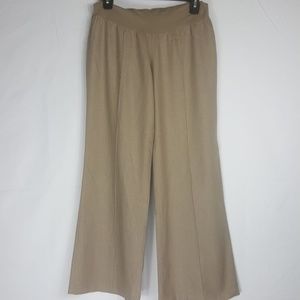 Khaki Linen Maternity Pants